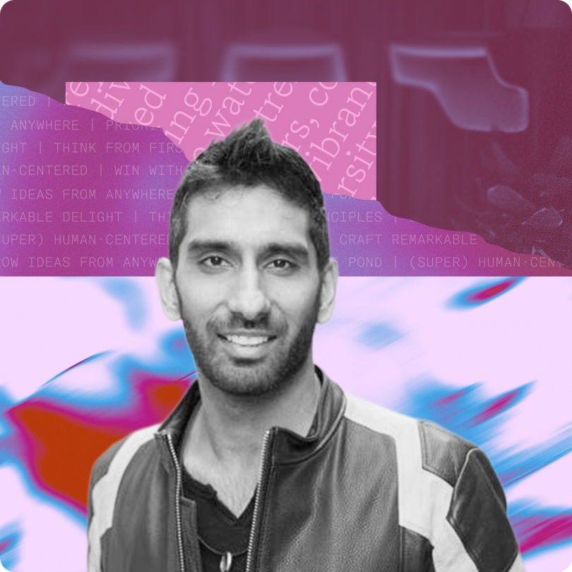 Rahul Vohra, founder of Superhuman, in a black-and-white portrait sourced from Superhuman's company about page